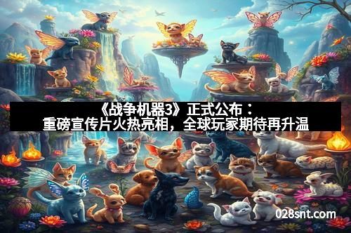 《战争机器3》正式公布：重磅宣传片火热亮相，全球玩家期待再升温
